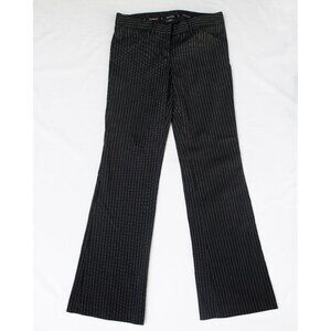 Express Editor Women's Trouser Pants - Black with White Stripes